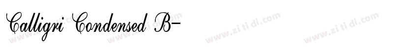 Calligri Condensed B字体转换